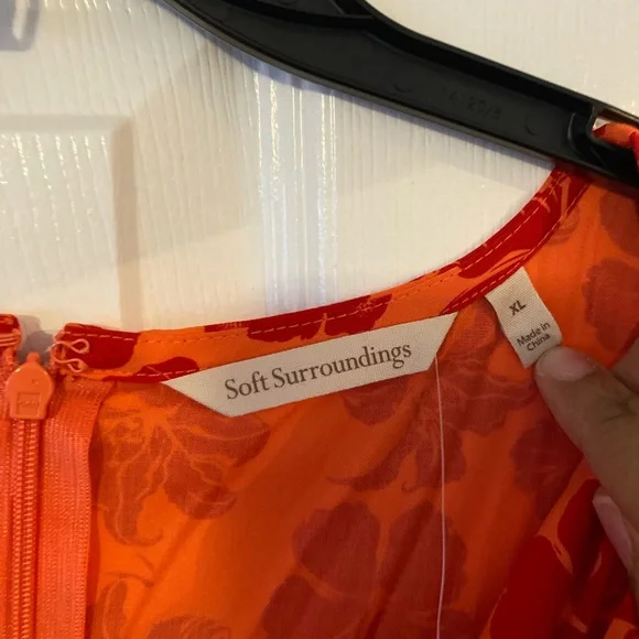 Soft surroundings Kalani Red Hibiscus Dress- XL (18) - Picture 5 of 5